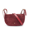 Frau Handbag in morbido suede bordo' B830