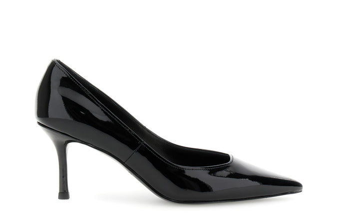 DÉCOLLETÉ IN PELLE EFFETTO VERNICE