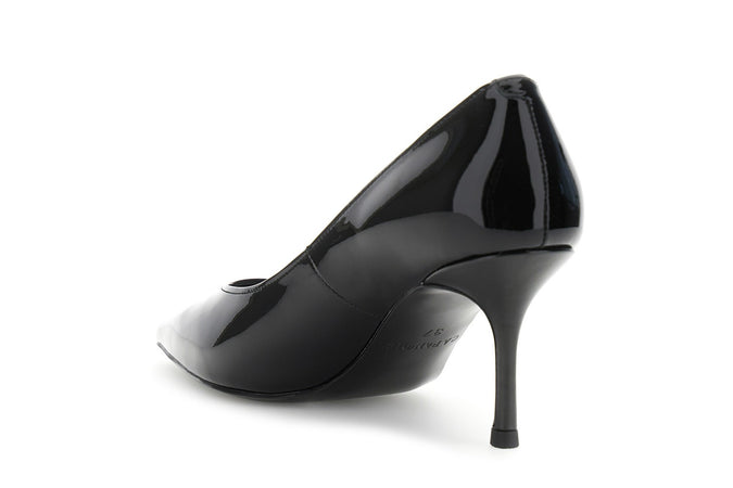 DÉCOLLETÉ IN PELLE EFFETTO VERNICE