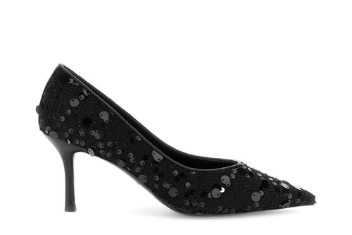 DÉCOLLETÉ IN TESSUTO BOUCLE' CON PAILLETTES