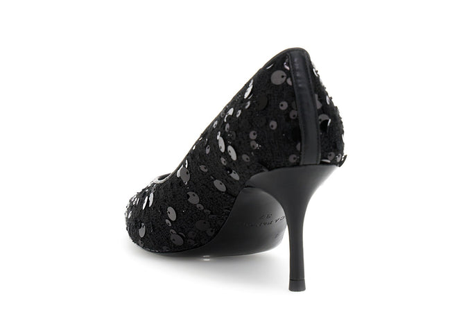 DÉCOLLETÉ IN TESSUTO BOUCLE' CON PAILLETTES