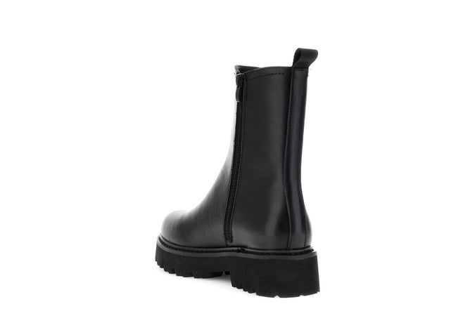TRONCHETTO IN PELLE RIVESTITA CON ELASTICO E CERNIERA