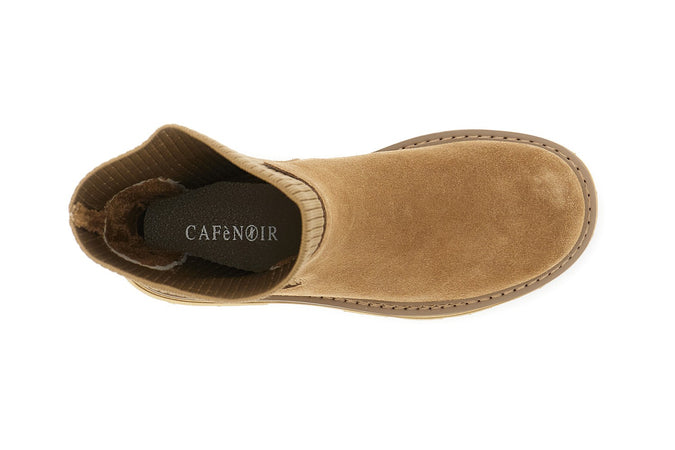 TRONCHETTO IN PELLE SCAMOSCIATA CON CALZINO