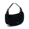 Frau Handbag in morbido suede nero B830