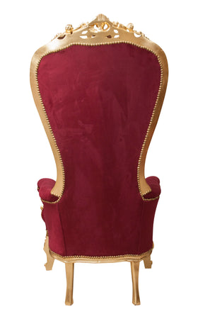 Biscottini Poltrona a trono stile francese Luigi XVI in legno massello di faggio