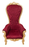 Biscottini Poltrona a trono stile francese Luigi XVI in legno massello di faggio