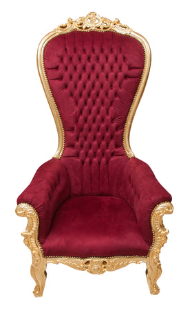 Biscottini Poltrona a trono stile francese Luigi XVI in legno massello di faggio