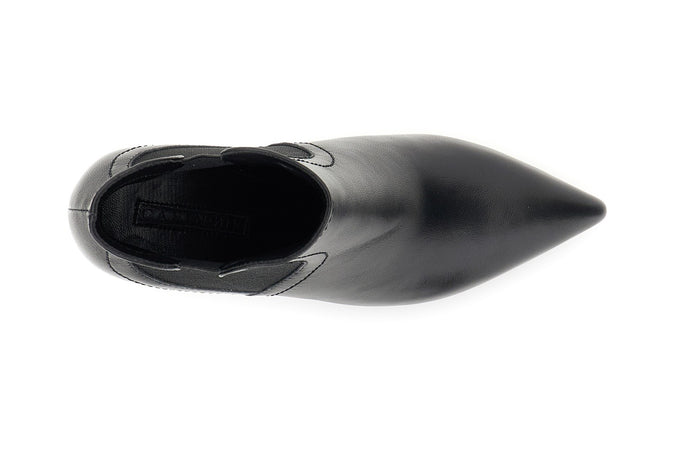 TRONCHETTO IN PELLE CON ELASTICI ASIMMETRICI