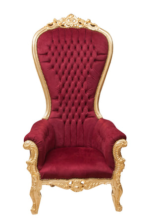 Biscottini Poltrona a trono stile francese Luigi XVI in legno massello di faggio