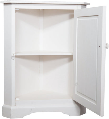 Biscottini Angoliera Country Biscottini legno massello tiglio bianco 50x50x92 Italia