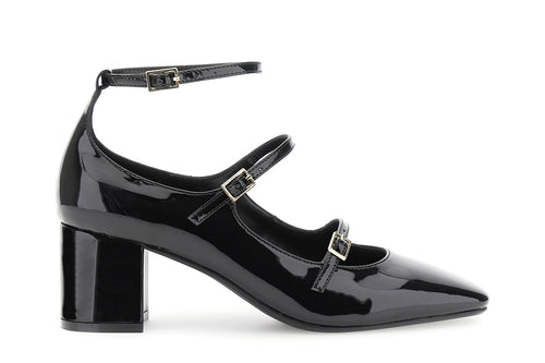 DÉCOLLETÉ TRE LACCINI IN SINTETICO EFFETTO VERNICE