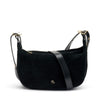 Frau Handbag in morbido suede nero B830