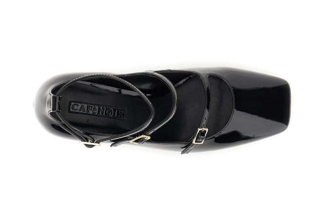 DÉCOLLETÉ TRE LACCINI IN SINTETICO EFFETTO VERNICE