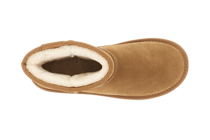 TRONCHETTO IN PELLE SCAMOSCIATA CON PELLICCIA SINTETICA