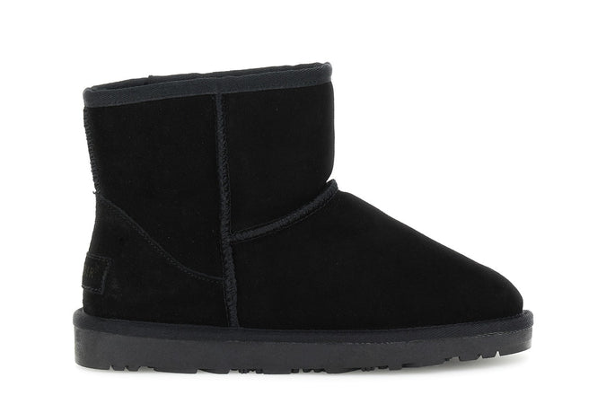 TRONCHETTO IN PELLE SCAMOSCIATA CON PELLICCIA SINTETICA