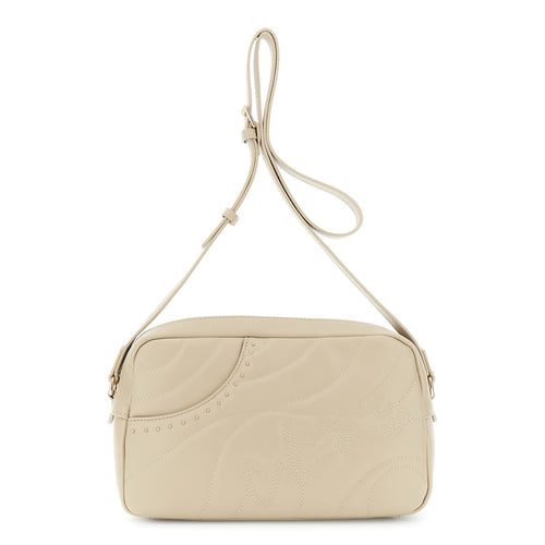 CAMERA BAG IN SINTETICO EFFETTO PELLE CON IMBOTTITURA E TRAPUNTATURA