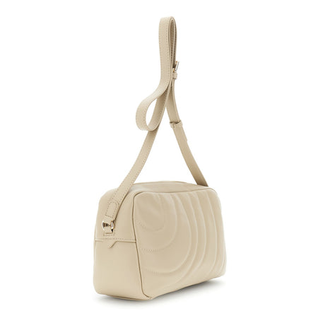 CAMERA BAG IN SINTETICO EFFETTO PELLE CON IMBOTTITURA E TRAPUNTATURA