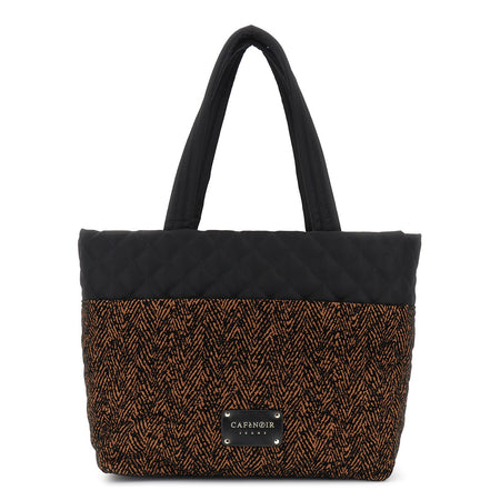 SHOPPING TRAPUNTATA IN NYLON CON STAMPAFLOCCATO