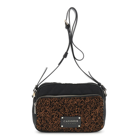 CAMERA BAG TRAPUNTATA IN NYLON CON STAMPA FLOCCATO