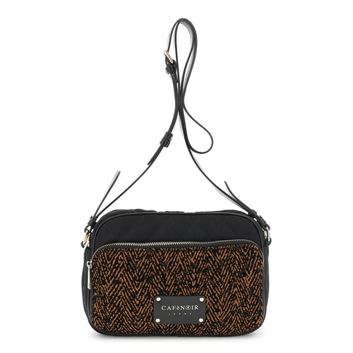 CAMERA BAG TRAPUNTATA IN NYLON CON STAMPA FLOCCATO
