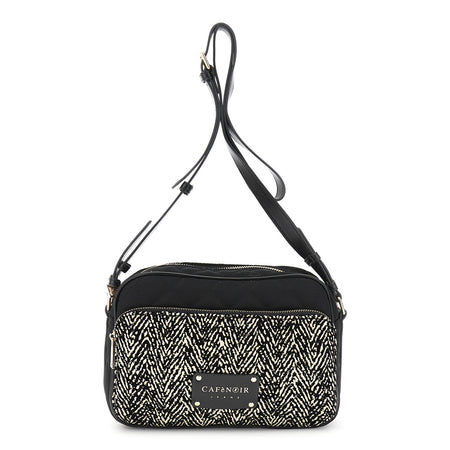 CAMERA BAG TRAPUNTATA IN NYLON CON STAMPA FLOCCATO