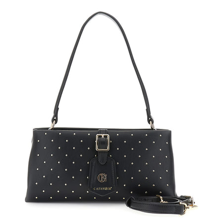 MINIBAG IN SINTETICO EFFETTO PELLE CON APPLICAZIONE DI MICROBORCHIE