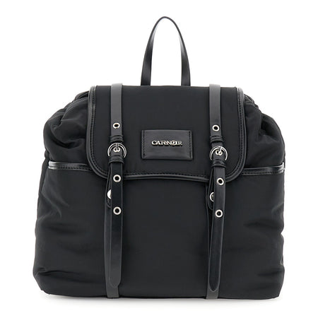 ZAINO IN NYLON CON CINGHIE REGOLABILI CON FIBBIE E OCCHIELLI A VELA