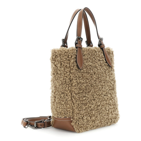 BORSA A MANO IN TESSUTO RICCIOLINO