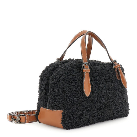 BORSA A MANO IN TESSUTO RICCIOLINO, TAGCON INFILATURA