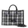 TOTE IN TESSUTO SCOZZESE CON APPLICAZIONE DI PAILLETTES