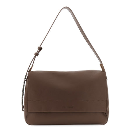 BORSA MORBIDA SFODERATA CON PATTINA IN MATERIALE SINTETICO EFFETTO PELLE GRANOSO