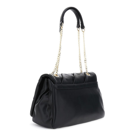 PATTINA IN SINETICO EFFETTO PELLE LISCIO CON PLISSETTATURA E MANICI CON CATENA