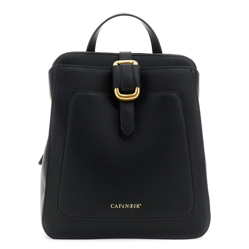 ZAINO IN SINTETICO EFFETTO PELLE CON PASSANTE IN METALLO