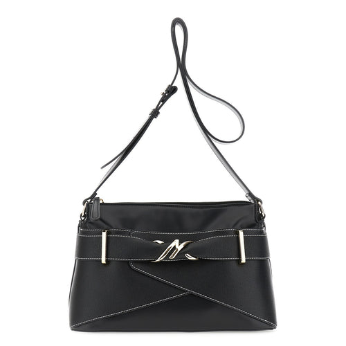 TRACOLLA IN SINTETICO EFFETTO PELLE CONACCESSORIO IN METALLO SU PASSANTE