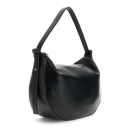 SACCA IN SINTETICO EFFETTO PELLE CON ZIPIN METALLO E CATENA