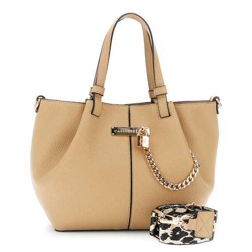 SHOPPING IN SINTETICO EFFETTO PELLE GRANA GROSSA