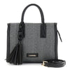 TOTE IN TESSUTO TWEED CON CHARM E NAPPINA