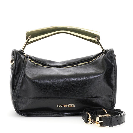 MINI BAG IN SINTETICO EFFETTO PELLE NAPLAK CON MANICO IN METALLO