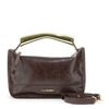 MINI BAG IN SINTETICO EFFETTO PELLE NAPLAK CON MANICO IN METALLO