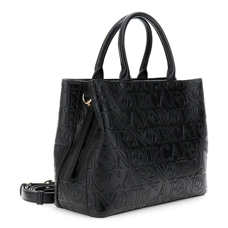 BORSA A MANO IN SINTETICO EFFETTO PELLECON EMBOSSED ALL OVER LOGATO