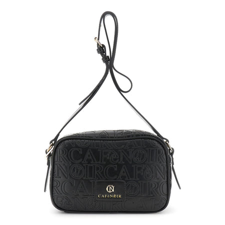 CAMERA BAG IN SINTETICO EFFETTO PELLE CON EMBOSSED ALL OVER LOGATO.