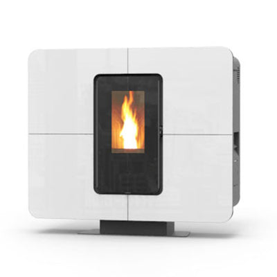 Thermorossi Termostufa a Pellet SlimQuadro Idra Cristallo 14,3 kW