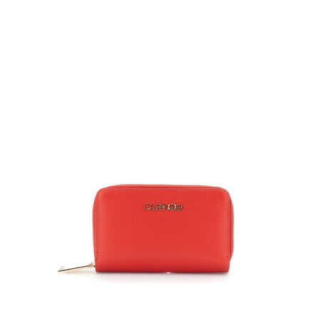 PORTAFOGLIO IN SINTETICO EFFETTO SAFFIANO DOPPIA ZIP CON LETTERING