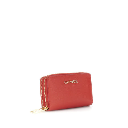 PORTAFOGLIO IN SINTETICO EFFETTO SAFFIANO DOPPIA ZIP CON LETTERING