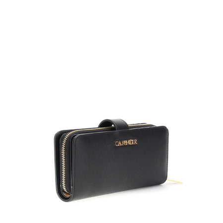 PORTAFOGLIO IN SINTETICO EFFETTO SAFFIANO CON LETTERING