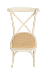 Biscottini Biscottini Sedia Thonet Vintage Massello Frassino Bianco Rattan L42xP44xH88