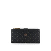 PORTAFOGLIO IN SINTETICO EFFETTO PELLE CON APPLICAZIONE DI MINI BORCHIE