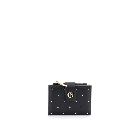 PORTACARTE IN SINTETICO EFFETTO PELLE CON APPLICAZIONE DI MINI BORCHIE