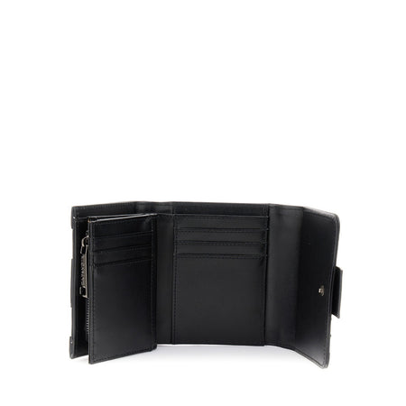 PORTAFOGLIO IN SINTETICO EFFETTO PELLE CON BORDATURA E RIVETTI