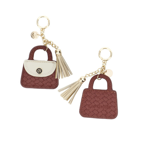 PORTACHIAVI TEXANO CON NAPPINA IN SINTETICO EFFETTO PELLE